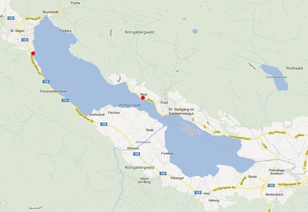Wolfgangsee Map